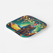 Afstuderen Guy Met Snelle Auto Custom Papieren Bordje (Gebogen)