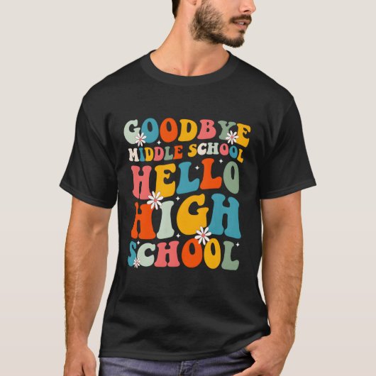 Afstuderen Hallo Bye Middelbare School T-shirt (Voorkant)