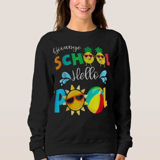 Afstuderen Hallo T-shirt Bye Bye School (Voorkant)