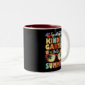 Afstuderen Hallo Vaarwel Kleuterschool Tweekleurige Koffiemok (Voorkant rechts)