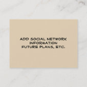 Afstuderen Hand-out Contactkaartje (Achterkant)