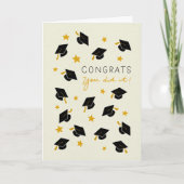 Afstuderen handgeschreven felicitaties dat je het kaart (Voorkant)