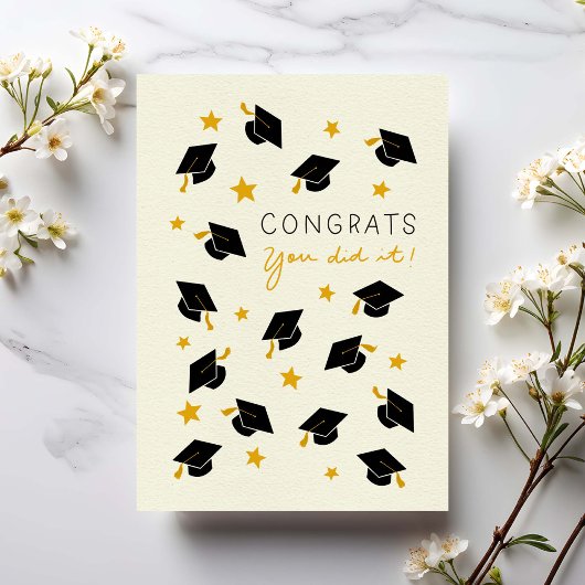 Afstuderen handgeschreven felicitaties dat je het kaart