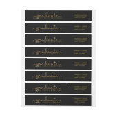 Afstuderen handgeschreven Gold Shimmer Script Wrap (Vel)