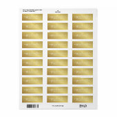 Afstuderen Handgeschreven Gouden Shimmer Script Etiket (Full Sheet)