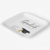 Afstuderen handgeschreven script-Afstuderen Papieren Bordje (Gebogen)