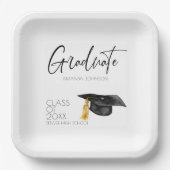 Afstuderen handgeschreven script-Afstuderen Papieren Bordje (Voorkant)