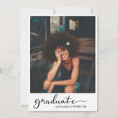 Afstuderen handgeschreven script Moderne foto Kaart (Voorkant)