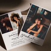 Afstuderen handgeschreven script Moderne foto Kaart