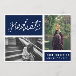 Afstuderen handgeschreven script twee foto's marin kaart