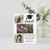 Afstuderen handgeschreven | Sparen de Datum Drie F Briefkaart (Staand voorkant)