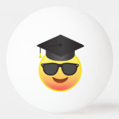 Afstuderen Happy Emoji met zonnebril Ball (Voorkant)