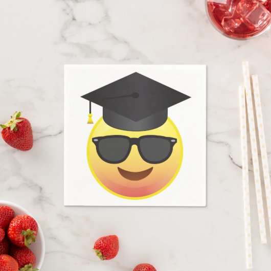 Afstuderen Happy Sunglasses Emoji Party Servetten (Insitu)