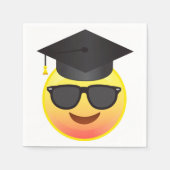 Afstuderen Happy Sunglasses Emoji Party Servetten (Voorkant)