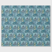 Afstuderen Hart Parels Bloemen Cadeaupapier (Vlak)