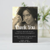 Afstuderen Hartelijk dank Afstudeerder Fotokaart Bedankkaart (Staand voorkant)