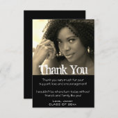 Afstuderen Hartelijk dank Afstudeerder Fotokaart Bedankkaart (Voorkant / Achterkant)