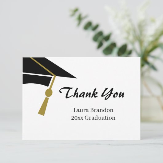 Afstuderen Hartelijk dank Bedankkaart (Staand voorkant)