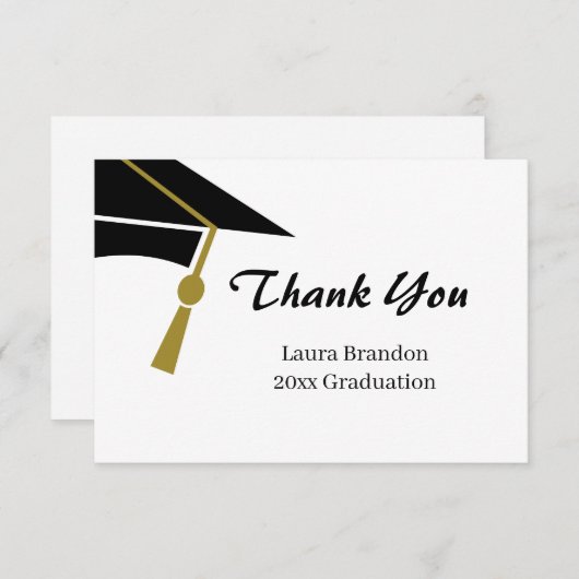 Afstuderen Hartelijk dank Bedankkaart (Voorkant / Achterkant)