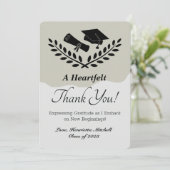 Afstuderen Hartelijk dank Bedankkaart (Staand voorkant)