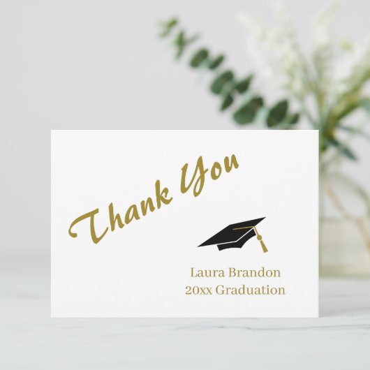 Afstuderen Hartelijk dank Bedankkaart (Staand voorkant)