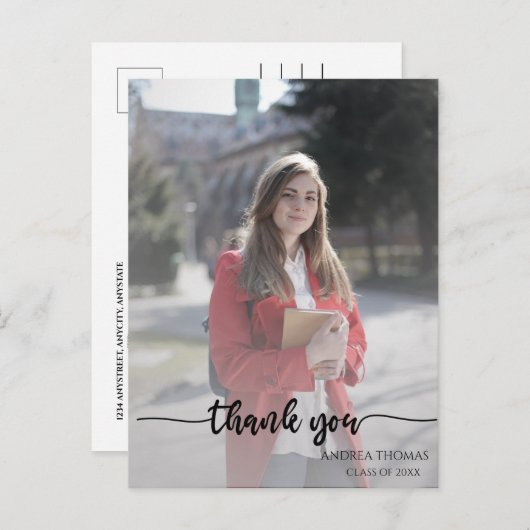 Afstuderen Hartelijk dank Briefkaart (Voorkant / Achterkant)