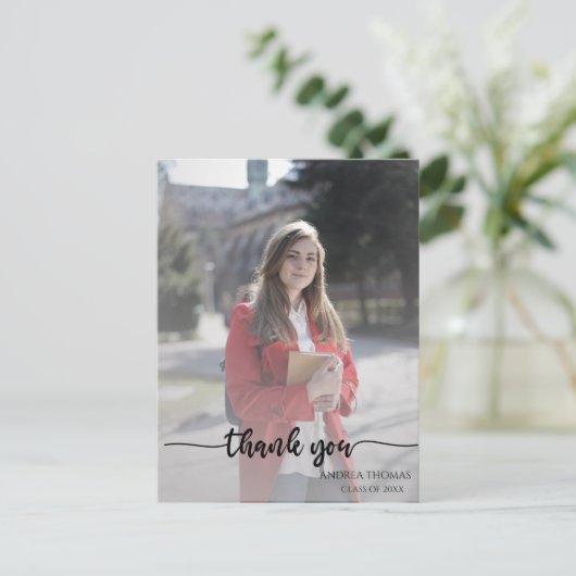 Afstuderen Hartelijk dank Briefkaart (Staand voorkant)