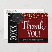 Afstuderen Hartelijk dank elk jaar Confetti wijn Briefkaart (Voorkant / Achterkant)