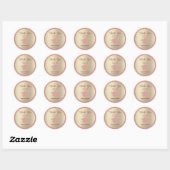 Afstuderen Hartelijk dank, Gold Pink-klasse 2022 Ronde Sticker (Vel)