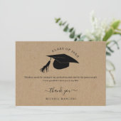 Afstuderen Hartelijk dank - High School of College Bedankkaart (Staand voorkant)