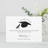 Afstuderen Hartelijk dank - High School of College Bedankkaart (Staand voorkant)