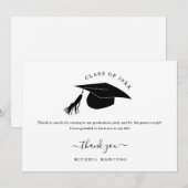 Afstuderen Hartelijk dank - High School of College Bedankkaart (Voorkant / Achterkant)