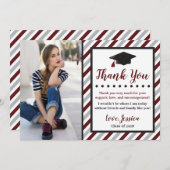 Afstuderen - Hartelijk dank - Kaart met foto | Mar (Voorkant / Achterkant)