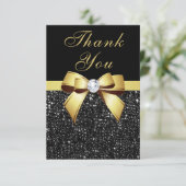 Afstuderen Hartelijk dank voor de zwarte reeks Gol Bedankkaart (Staand voorkant)