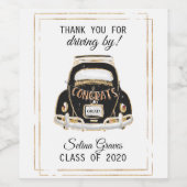 Afstuderen Hartelijk dank Wijn Etiket (Enkel label)