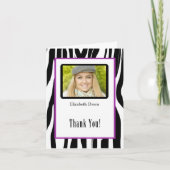 Afstuderen Hartelijk dank Zebra Bedankkaart (Voorkant)