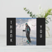 Afstuderen Hartelijk dank, zwart-wit Afstudeerder  Aankondiging (Staand voorkant)