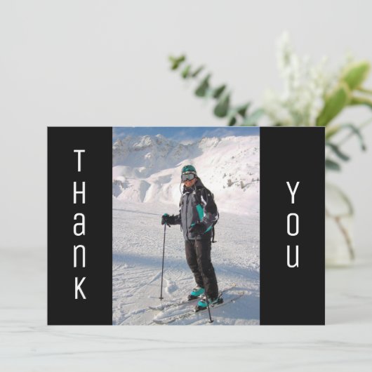 Afstuderen Hartelijk dank, zwart-wit Afstudeerder  Aankondiging (Staand voorkant)