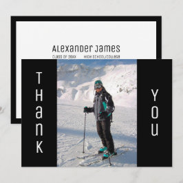 Afstuderen Hartelijk dank, zwart-wit Afstudeerder  Aankondiging