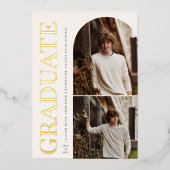 AFSTUDEREN HEADLINE Afstuderen Foto Folie Uitnodiging (Voorkant)