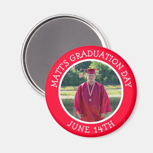 Afstuderen Herinneringen Persoonlijke foto Magnet (Voorkant / Achterkant)
