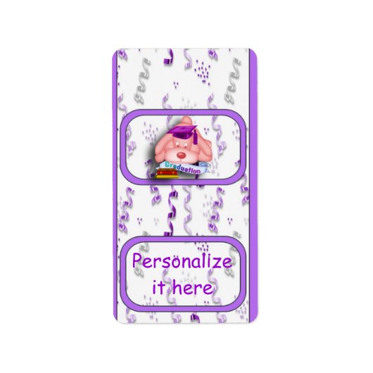 Afstuderen Hershey Miniatuur Snoep Wrapper Labels (Voorkant)