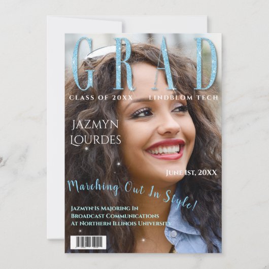 Afstuderen het Afstuderen van de Foto van het Hoes Aankondiging (Voorkant)