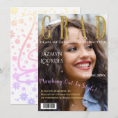 Afstuderen het Afstuderen van de Foto van het Hoes Aankondiging (Voorkant / Achterkant)