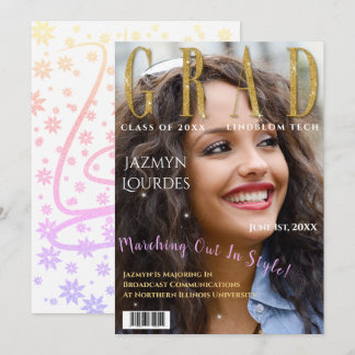 Afstuderen het Afstuderen van de Foto van het Hoes Aankondiging