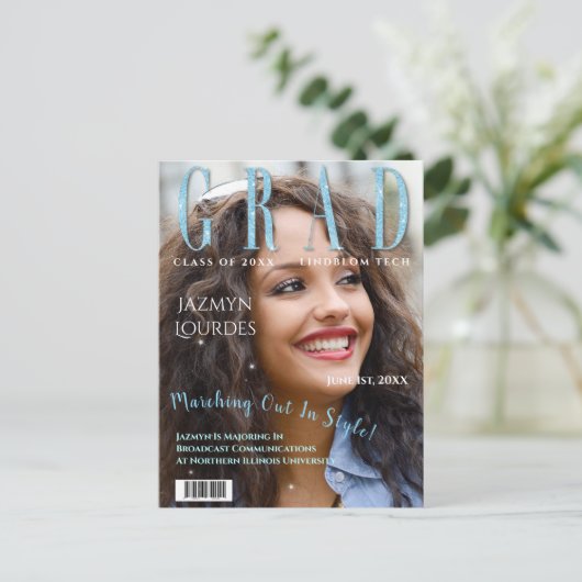 Afstuderen het Afstuderen van de Foto van het Hoes Briefkaart (Staand voorkant)