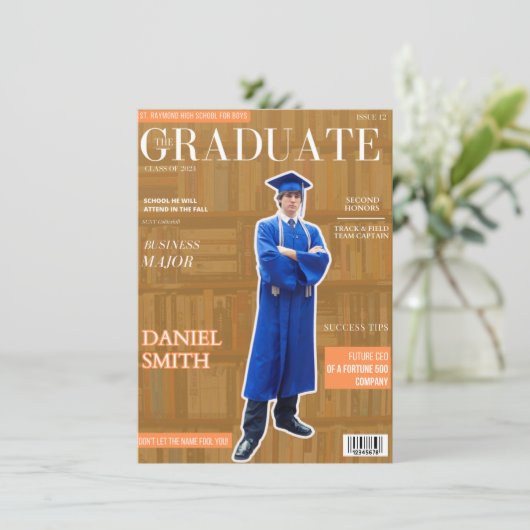 Afstuderen het Afstuderen van de Foto van het Hoes Kaart (Staand voorkant)