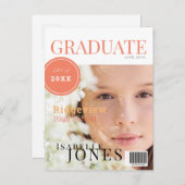 Afstuderen het Afstuderen van de Foto van Magazine Aankondigingskaart (Voorkant / Achterkant)