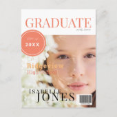Afstuderen het Afstuderen van de Foto van Magazine Aankondigingskaart (Voorkant)