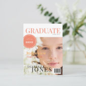 Afstuderen het Afstuderen van de Foto van Magazine Aankondigingskaart (Staand voorkant)
